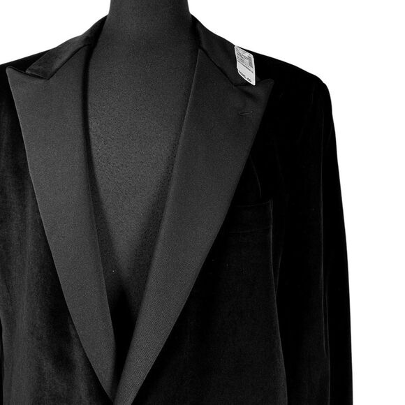 Jos. A. Bank Mens 46R Black Velvet Tuxedo Jacket Peak Lapel Blazer NWT MSRP $595 - Picture 8 of 11